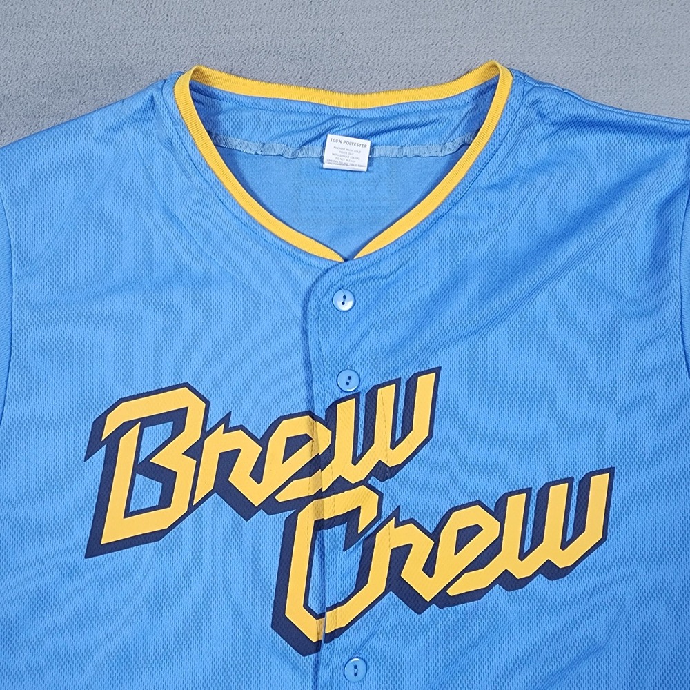 Milwaukee Brewers William Contreras #24 Jersey Mens M Blue City Connect SGA MLB - Picture 3 of 10